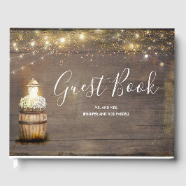 Gipskraut Lantern Rustikale Eichenholz Gästebuch