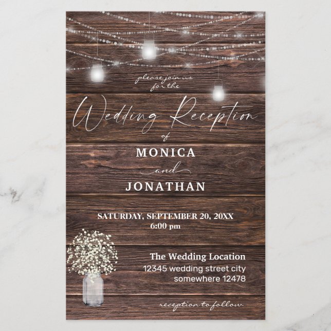 Gipskraut Lights Hochzeitsempfang LG Flyer (Vorne)