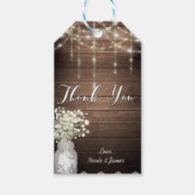 Gipskraut Mason Jar Lights & Wood Wedding