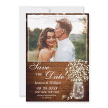 Gipskraut Mason Jar Rustic Foto Wedding
