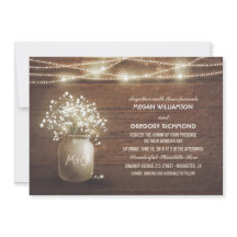 Gipskraut Mason Jar Rustic Vintage Wedding