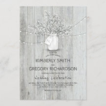 Gipskraut Mason Jar Rustikale Barleuchten Hochzeit