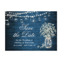 Gipskraut Mason Jar Wedding Save the Date