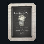 Gipskraut mit weißem Ziegelstein Hochzeit speicher Magnet<br><div class="desc">Eine elegante rustikale Hochzeit bewahrt den Datums-Magneten,  der eine Abbildung eines Maurerkirsches des Babyatmens über einem schwarz-weißen Backstein-Hintergrund enthält. Suchen Sie nach passenden Hochzeitseinladungen und anderen passenden Gegenständen in Jill's Paperie.</div>