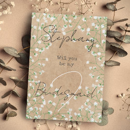 Gipskraut Niedlich Boho wirst du meine Bridesmaid  Einladung