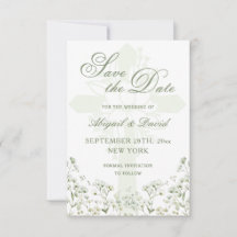 Gipskraut Religiöse Hochzeit speichern das Datum