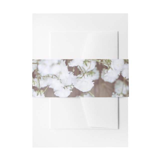 Gipskraut Rustikale Hochzeit Einladungsbanderole (Vorderseite Beispiel)