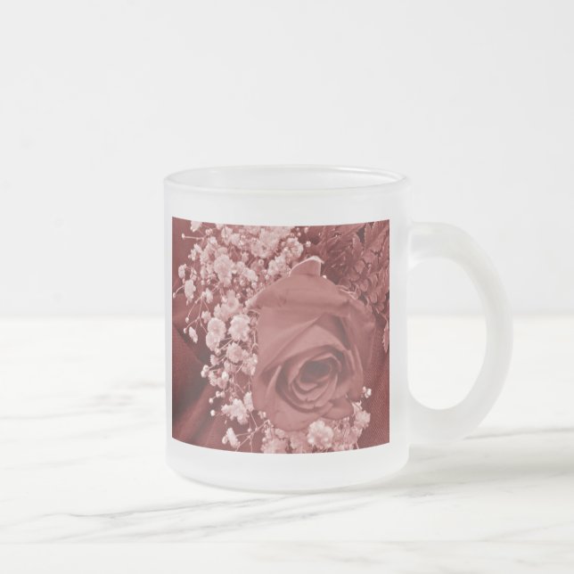 Gipskraut und Rose - Kirsche Mattglastasse (Rechts)