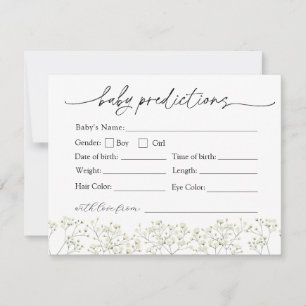 Gipskraut Vorhersagen Kinderduschkarte Einladung