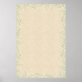 Gipskraut Wedding Boho Vorlage zum Personalisieren Poster