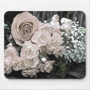 Gipskraut Weißrosen Mousepad