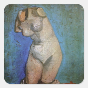 Gipsstatuette Weiblicher Torso von Vincent van Gog Quadratischer Aufkleber
