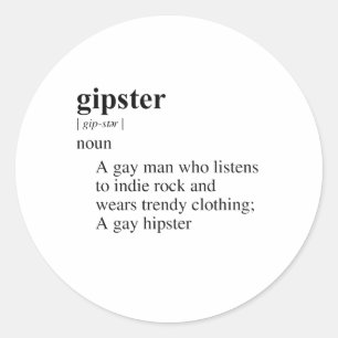 GIPSTER RUNDER AUFKLEBER
