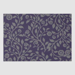 Gipsy-Wirbel Elegantes Blumenmuster Lila & grau Seidenpapier