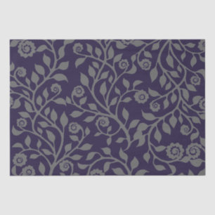 Gipsy-Wirbel Elegantes Blumenmuster Lila & grau Seidenpapier
