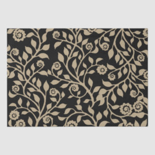 Gipsy-Wirbel Elegantes, schwarzes Muster Seidenpapier