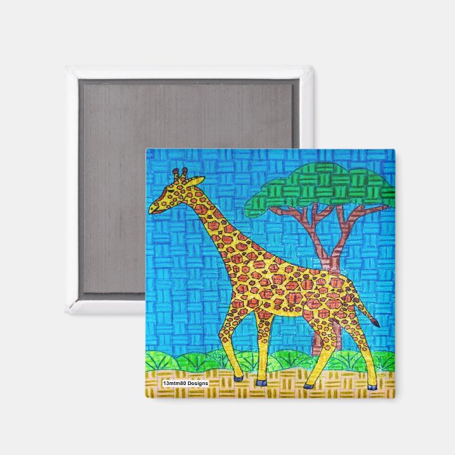 Girafe - Aimant (Recto/Verso)