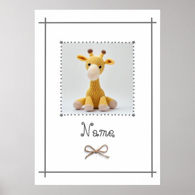 Girafe au Crochet Décoration de Pépinière Minimali (Devant)