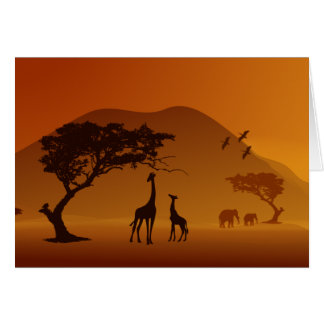 girafe avec son amour de famille de style de