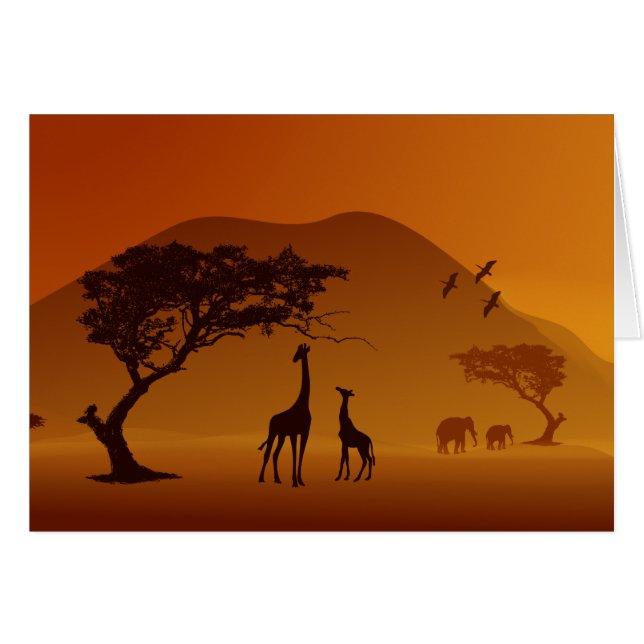 girafe avec son amour de famille de style de (Devant Horizontal)