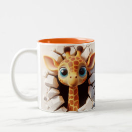 Girafe Bébé en 3D Café chaud Coffee Animaux Mug