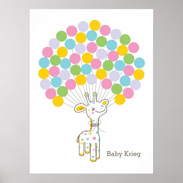 Girafe Bébé | Impression de livre d'or pour Baby S (Devant)