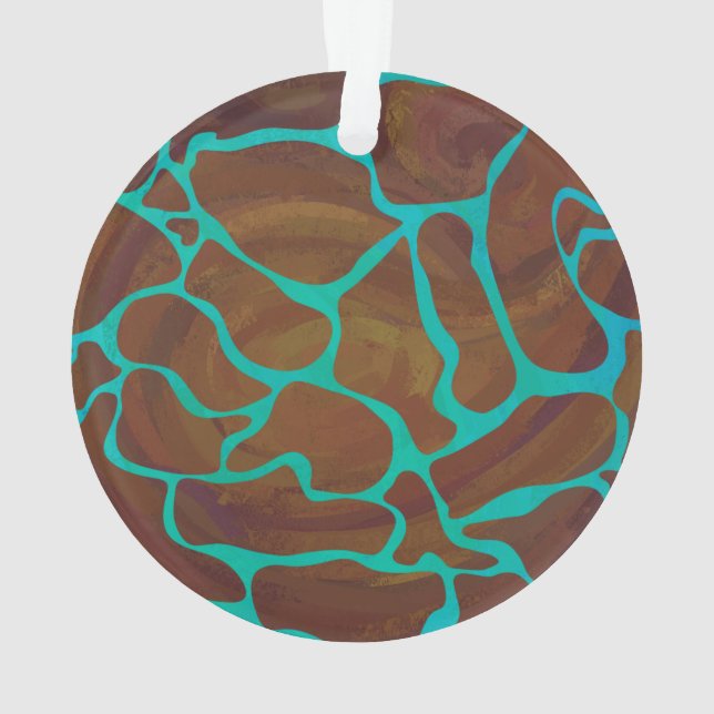 Girafe Brun et Imprimé sarcelle (dos)