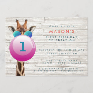 Girafe Cool et Bubblegum  Invitation de groupe