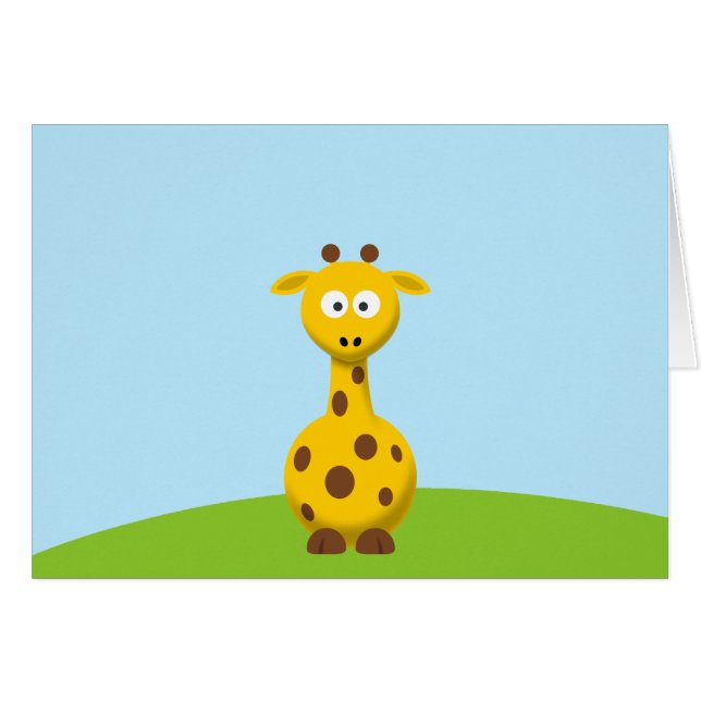 Girafe de dessin animé (Devant Horizontal)