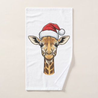 Girafe de Noël Chapeau de Père Noël Animal de Fête
