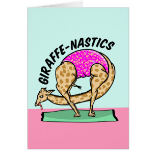 Girafe faisant de la gymnastique