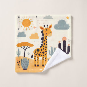 Girafe mignonne fantaisiste dans la savane