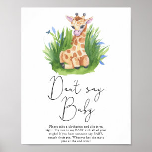 Girafe - N'appelez pas ça un bébé Affiche