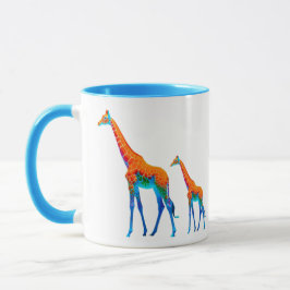 Girafe Regenbogen, bunt und fantasievoll. Tasse