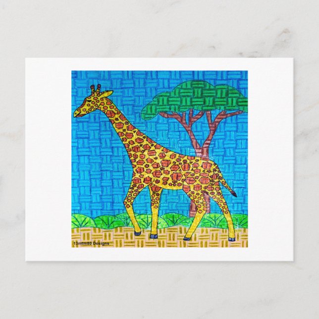 Girafe (simple) - Carte postale (Devant)