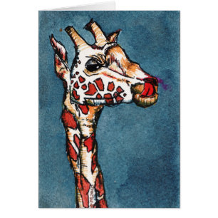 girafe sur le bleu