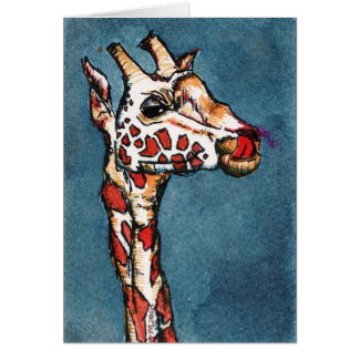 girafe sur le bleu