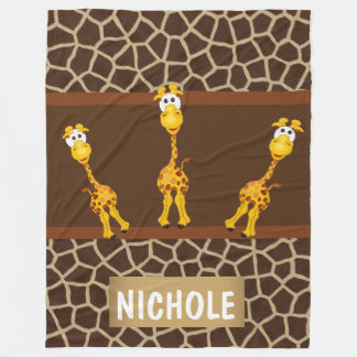 Girafes lunatiques sur la couverture d'ouatine
