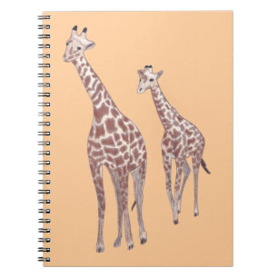Girafes mère et enfant dessinant des Carnets perso