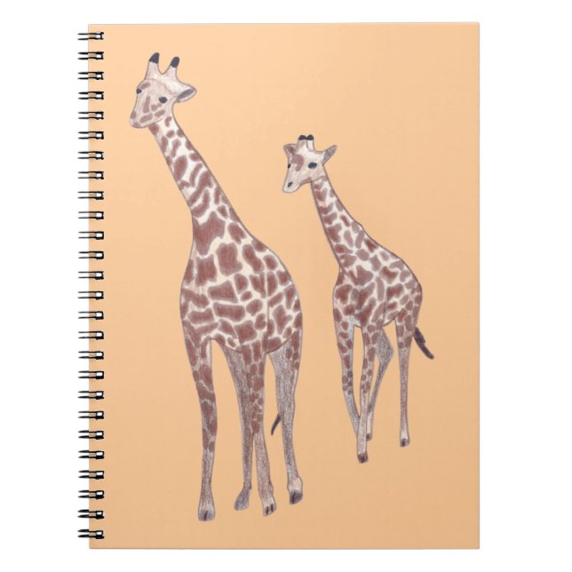 Girafes mère et enfant dessinant des Carnets perso (Devant)