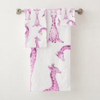 Girafes Roses Fête de Naissance Filles Enfants Fan