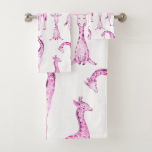 Girafes Roses Fête de Naissance Filles Enfants Fan