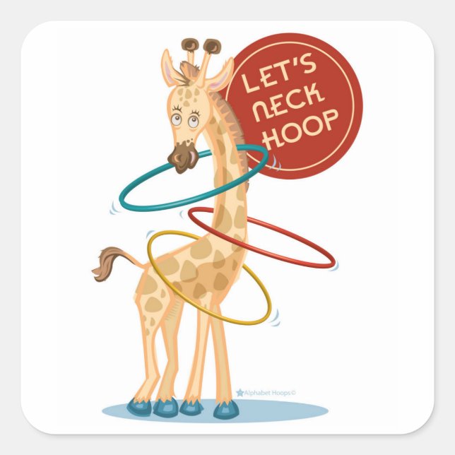 Giraffe à capuchon cou : Stickers (Devant)