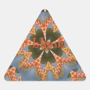 Giraffe Abstract Art Druck Dreieckiger Aufkleber