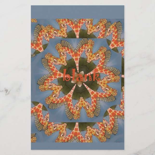 Giraffe Abstrakte Kunstdrucke Briefpapier (Vorderseite)