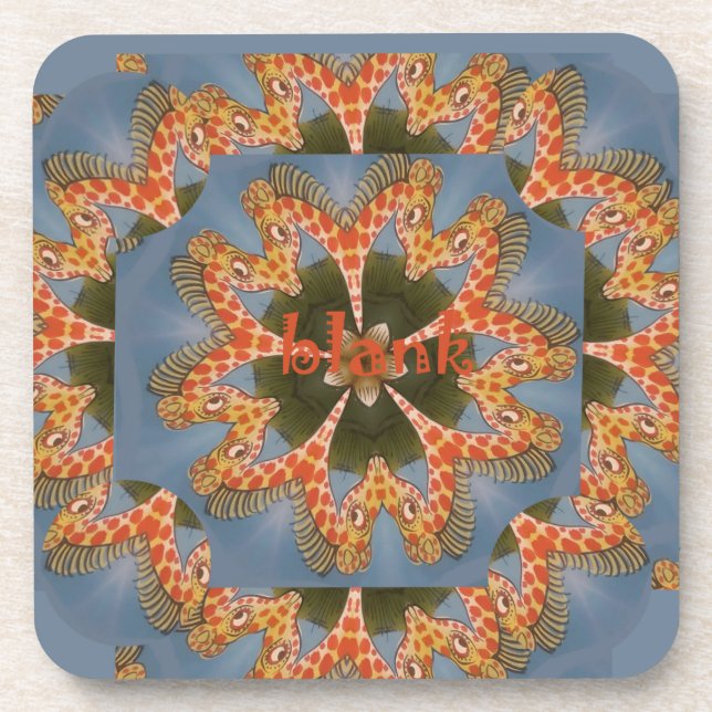 Giraffe Abstrakte Kunstdrucke Getränkeuntersetzer (Vorderseite)
