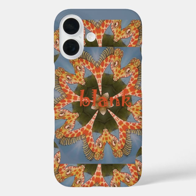 Giraffe Abstrakte Kunstdrucke iPhone 16 Hülle (Rückseite)