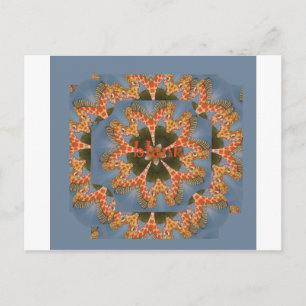 Giraffe Abstrakter Kunstdruck Postkarte