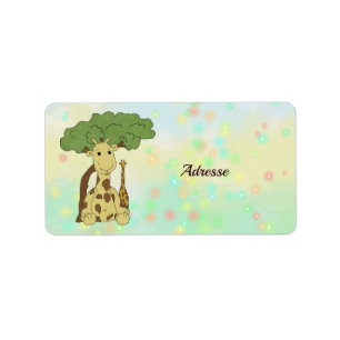 Giraffe Adressaufkleber