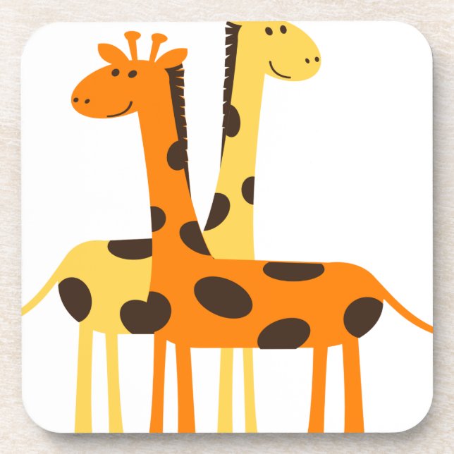 Giraffe africa safari wild getränkeuntersetzer (Vorderseite)